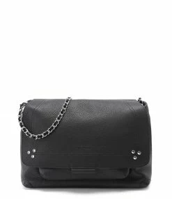 JEROME DREYFUSS Sac Lulu M Cuir Noir Silver