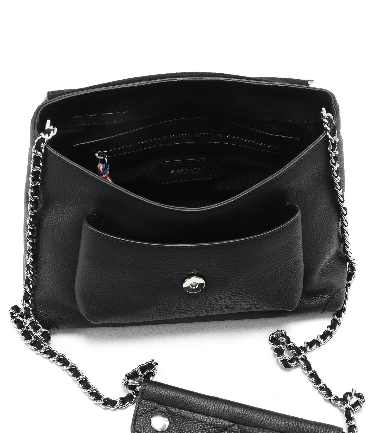 JEROME DREYFUSS Sac Lulu M Cuir Noir Silver 7 JEROME DREYFUSS Sac Lulu M Cuir Noir Silver – Image 5