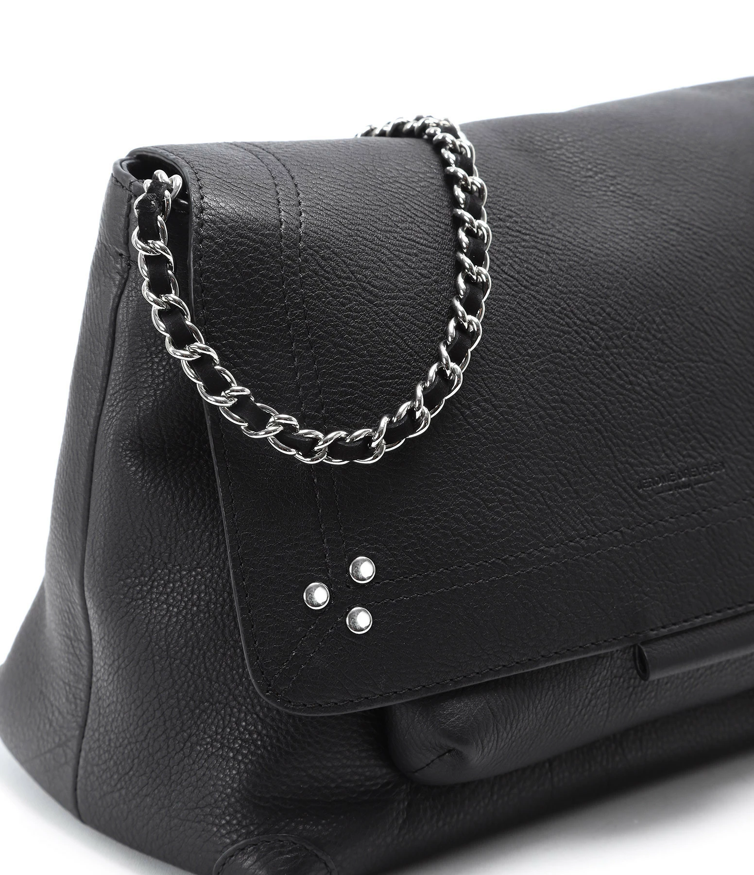 JEROME DREYFUSS Sac Lulu M Cuir Noir Silver 8 JEROME DREYFUSS Sac Lulu M Cuir Noir Silver – Image 6