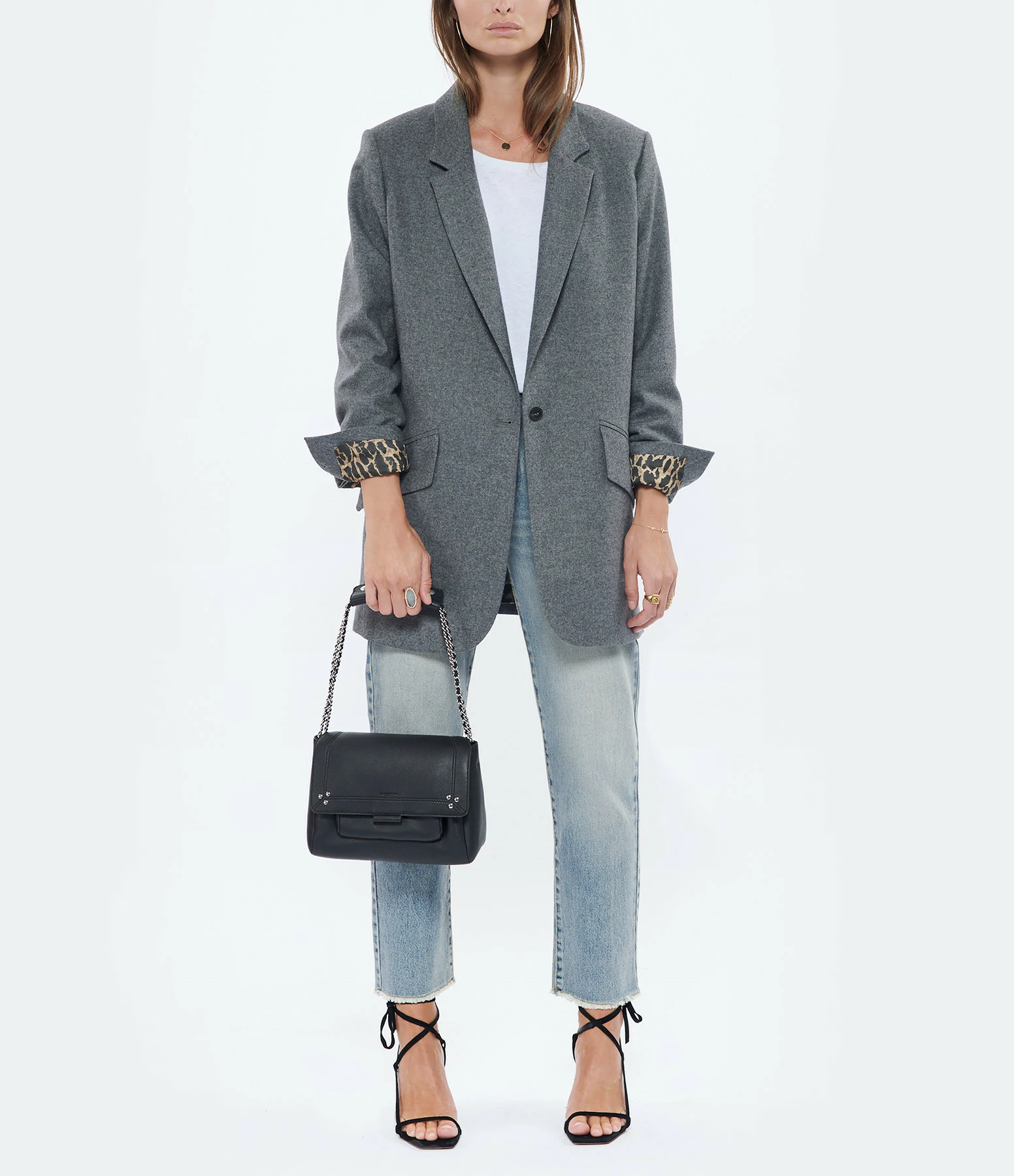 JEROME DREYFUSS Sac Lulu M Cuir Noir Silver 10 JEROME DREYFUSS Sac Lulu M Cuir Noir Silver – Image 8