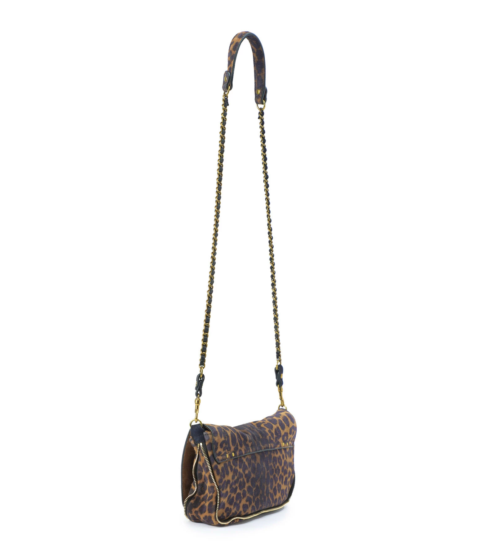 JEROME DREYFUSS Sac Bobi S Cuir Suédé Léopard 4 JEROME DREYFUSS Sac Bobi S Cuir Suédé Léopard – Image 2