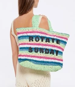 ROTATE Sac Shopping Neeti Raphia Rayures Vert 12 ROTATE Sac Shopping Neeti Raphia Rayures Vert -jerome dreyfuss shop unnamed file 15