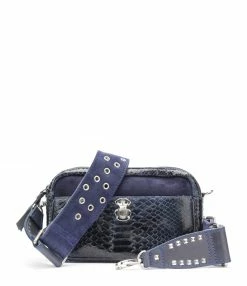 CLARIS VIROT Sac Lily Python Navy