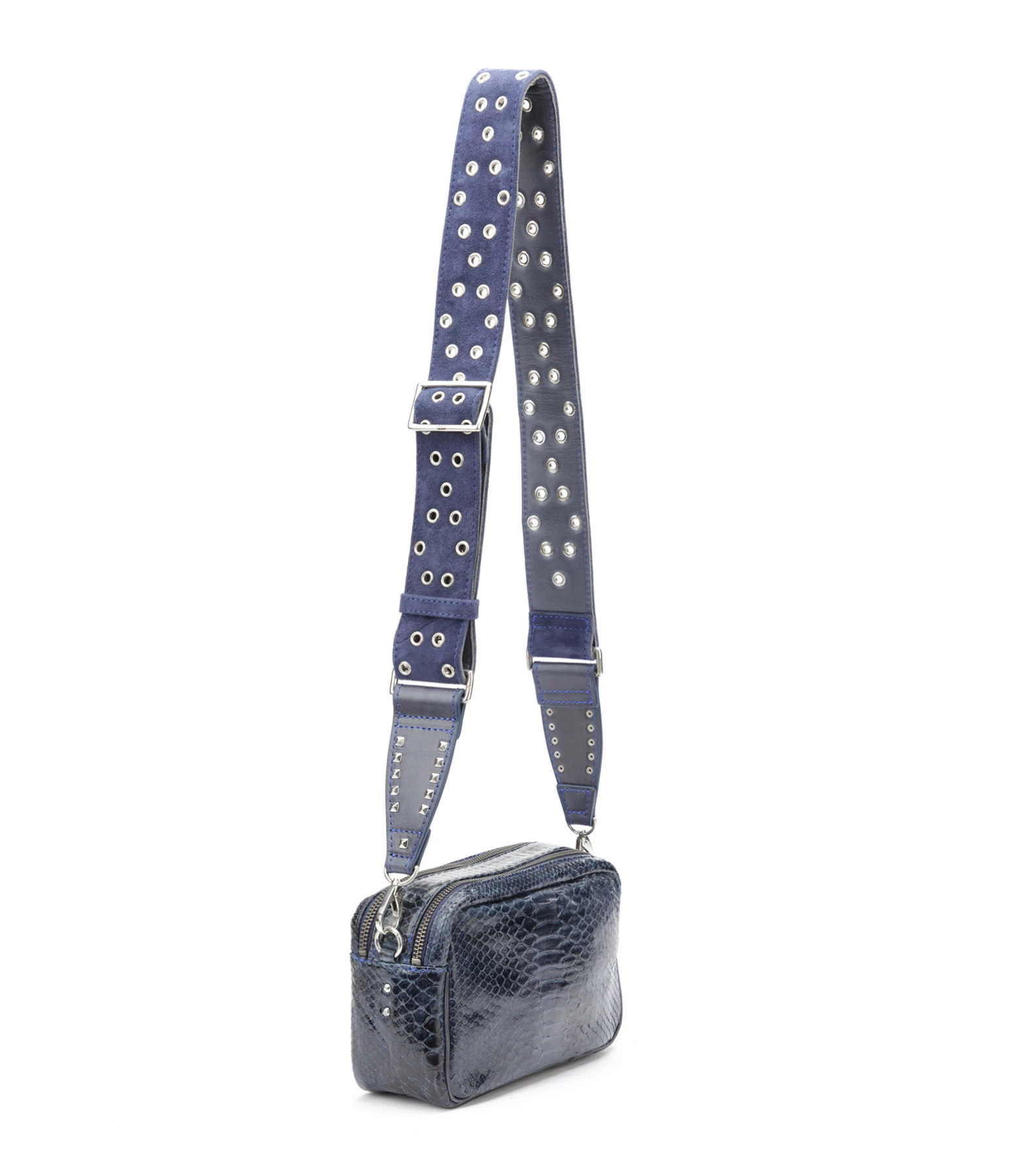 CLARIS VIROT Sac Lily Python Navy 5 CLARIS VIROT Sac Lily Python Navy – Image 3