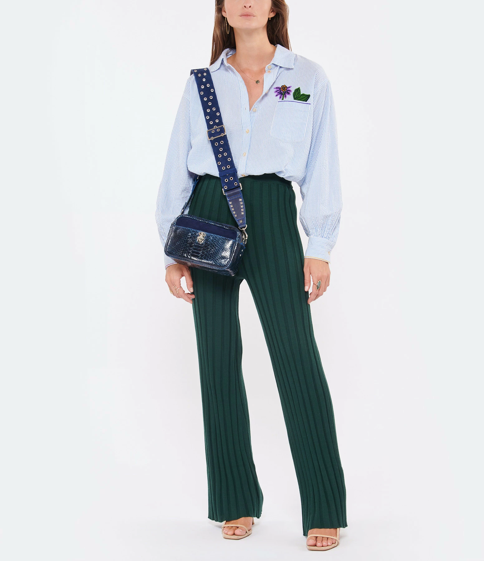 CLARIS VIROT Sac Lily Python Navy 7 CLARIS VIROT Sac Lily Python Navy – Image 5