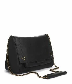 Alternative view of JEROME DREYFUSS Sac Lulu L Cuir Grainé Noir Brass