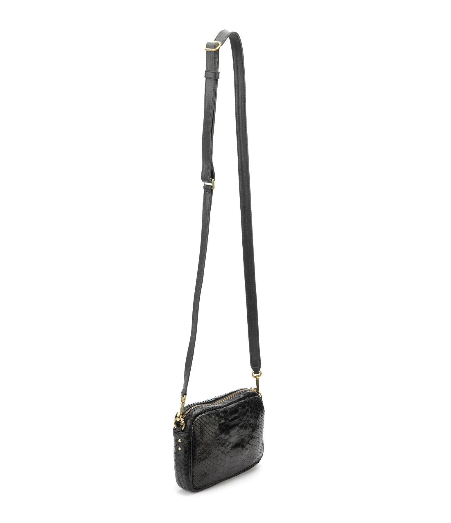 CLARIS VIROT Sac Baby Charly Python Noir 5 CLARIS VIROT Sac Baby Charly Python Noir – Image 3