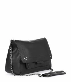 Alternative view of JEROME DREYFUSS Sac Lulu L Cuir Noir Silver