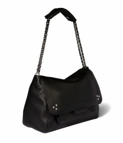 JEROME DREYFUSS Sac Lulu L Cuir Noir Silver -jerome dreyfuss shop unnamed file 1583