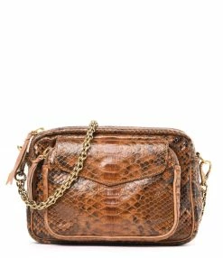 CLARIS VIROT Sac Charly Python Moka