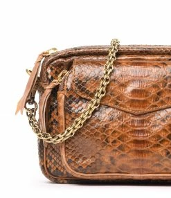 CLARIS VIROT Sac Charly Python Moka -jerome dreyfuss shop unnamed file 1592