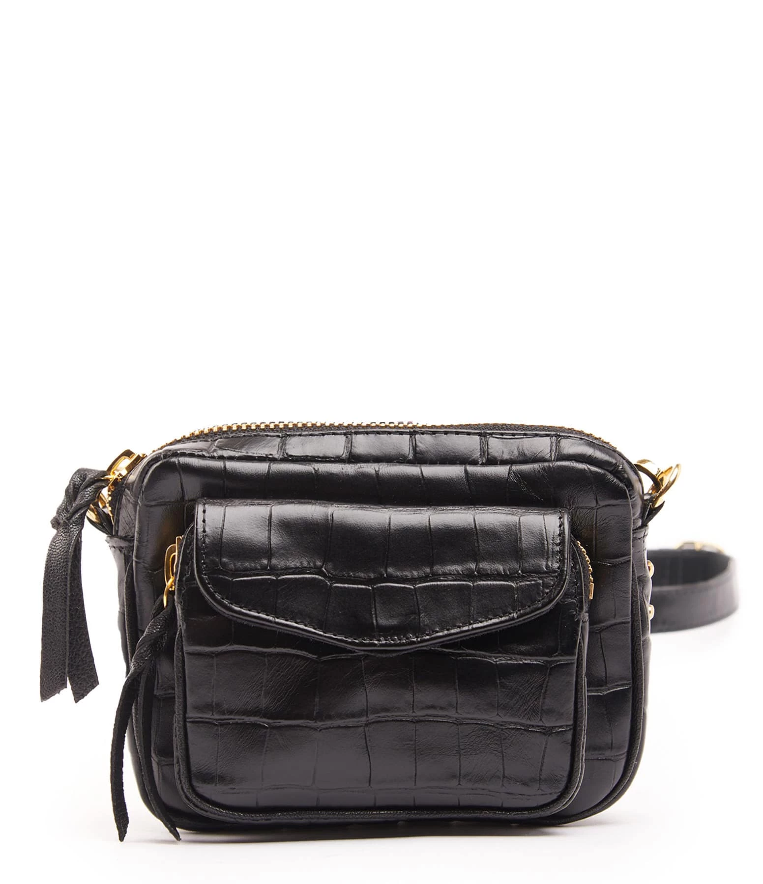 Sac Baby Charly Cuir Embossé Croco Noir, Collaboration Lulli X Claris Virot 3 Sac Baby Charly Cuir Embossé Croco Noir, Collaboration Lulli X Claris Virot