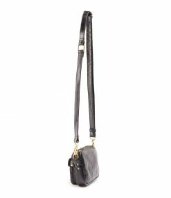 Alternative view of Sac Baby Charly Cuir Embossé Croco Noir, Collaboration Lulli X Claris Virot