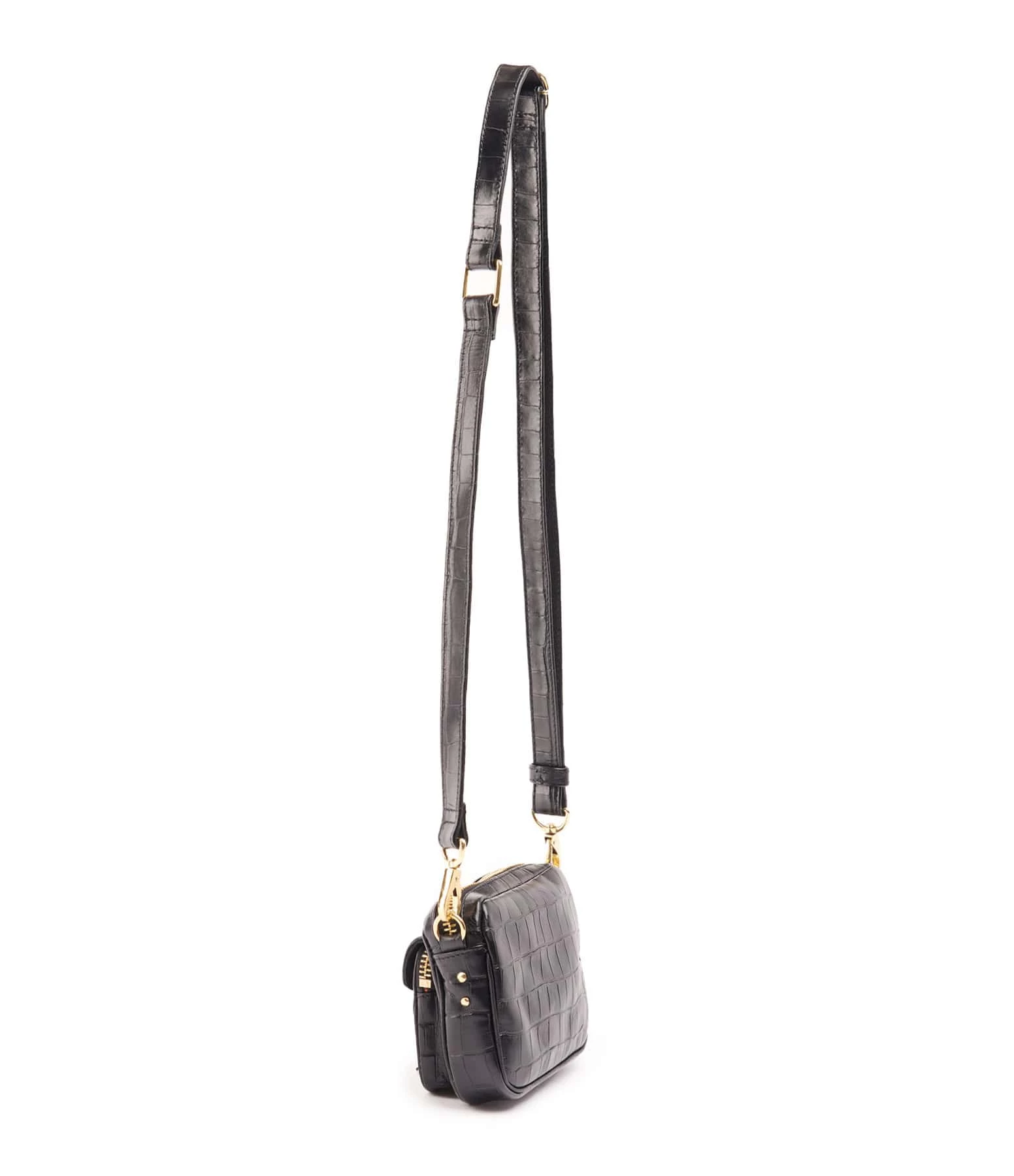 Sac Baby Charly Cuir Embossé Croco Noir, Collaboration Lulli X Claris Virot 4 Sac Baby Charly Cuir Embossé Croco Noir, Collaboration Lulli X Claris Virot – Image 2