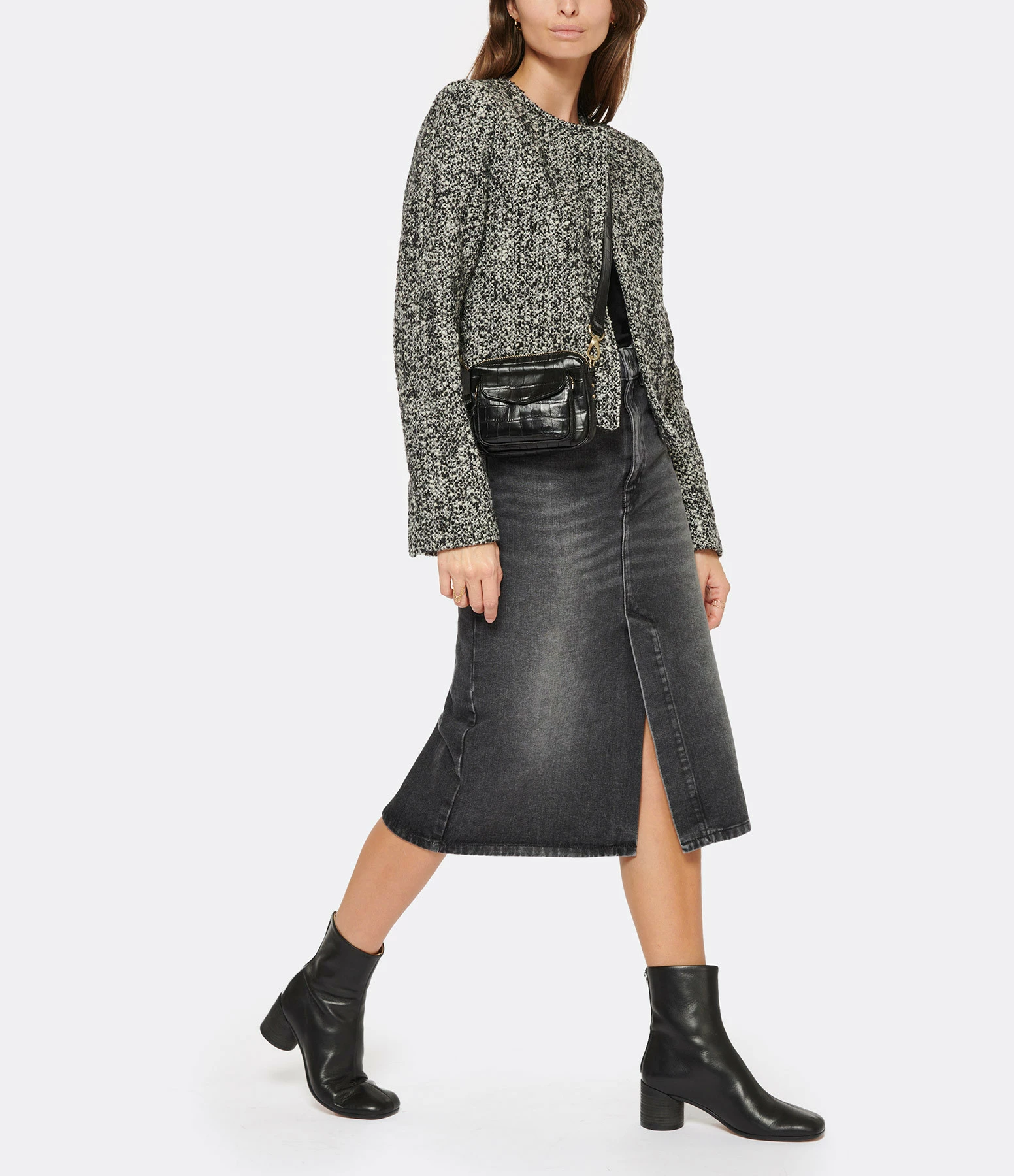 Sac Baby Charly Cuir Embossé Croco Noir, Collaboration Lulli X Claris Virot 8 Sac Baby Charly Cuir Embossé Croco Noir, Collaboration Lulli X Claris Virot – Image 6