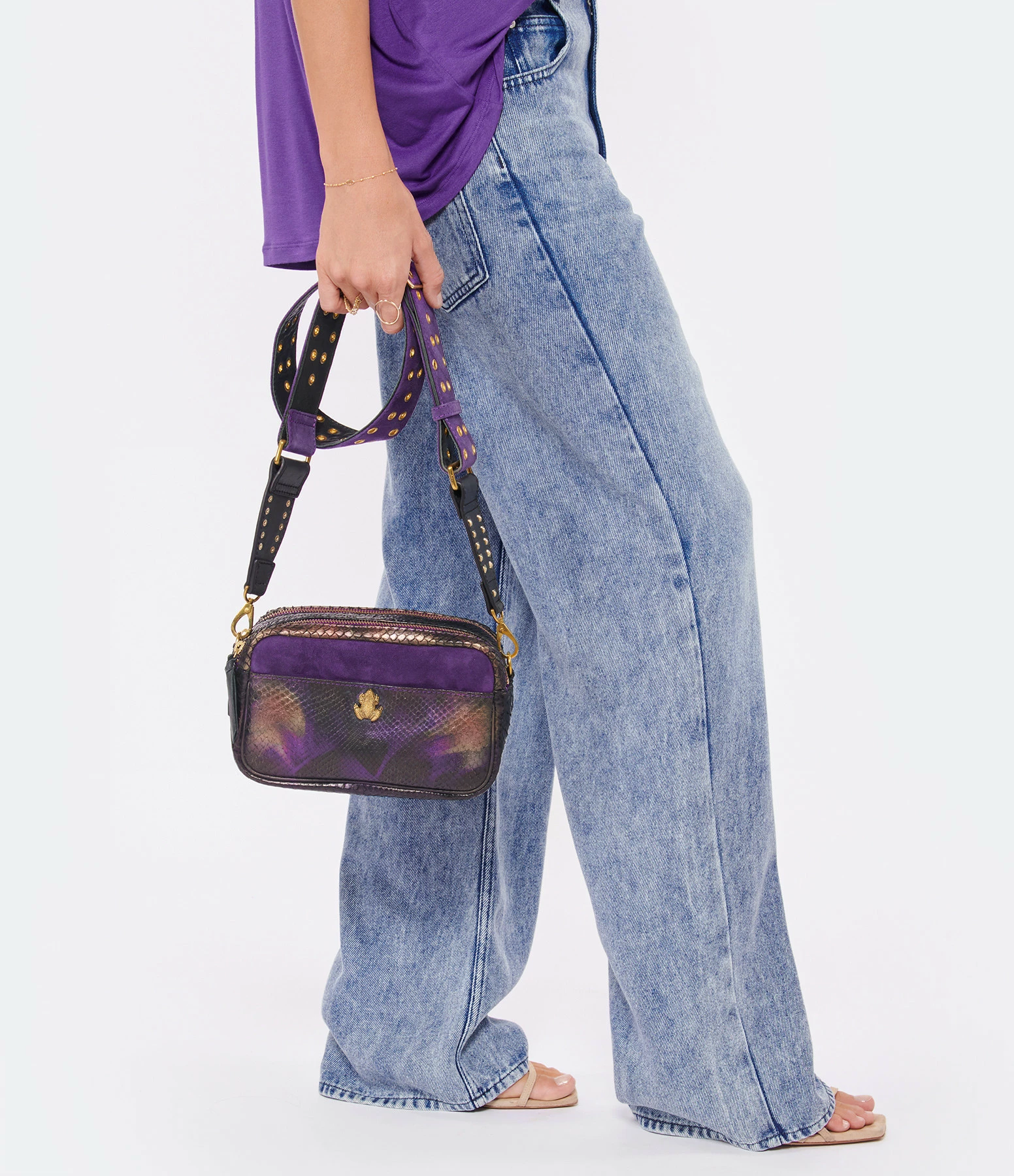 CLARIS VIROT Sac Lily Python Carbone 6 CLARIS VIROT Sac Lily Python Carbone – Image 4