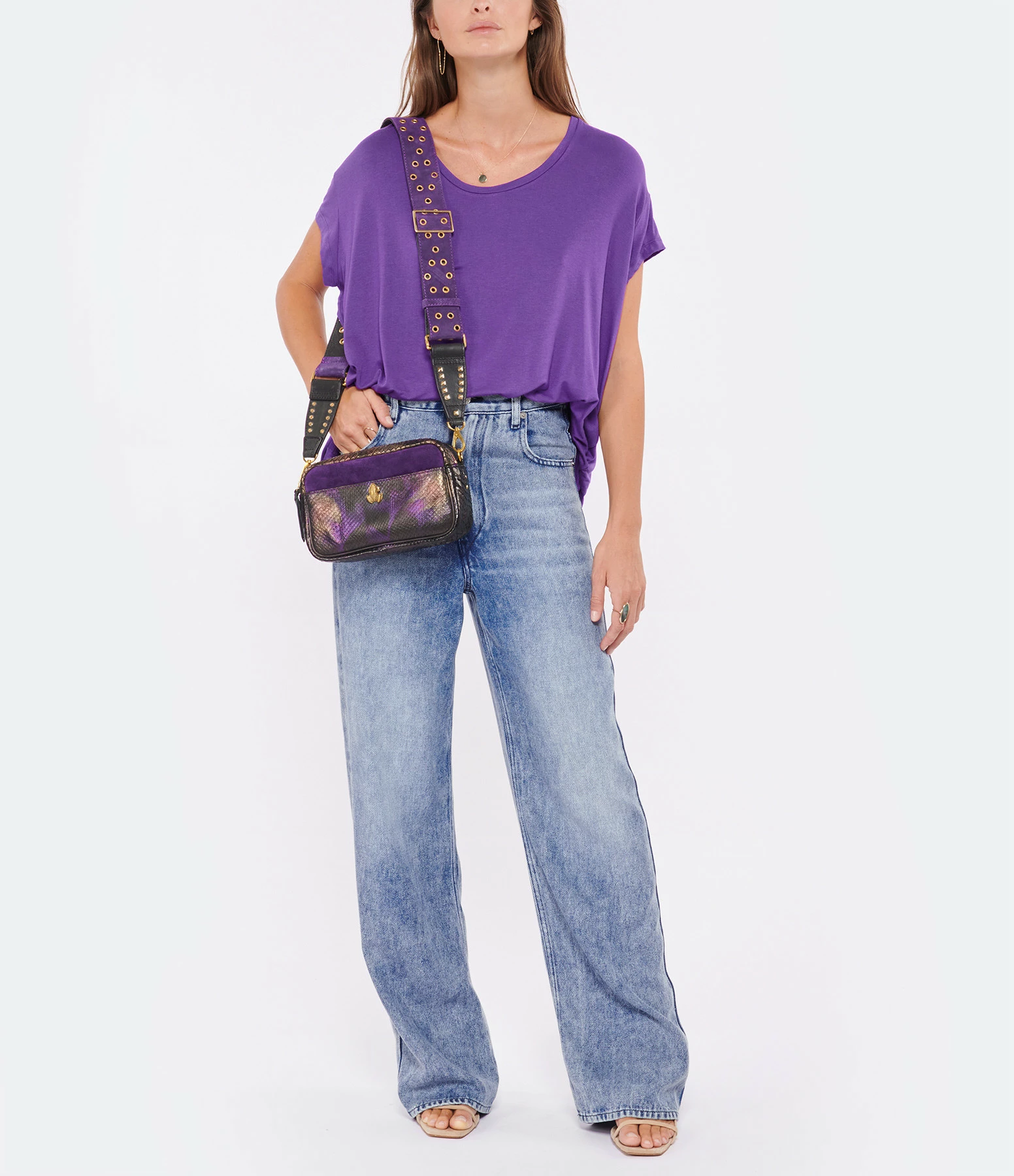 CLARIS VIROT Sac Lily Python Carbone 7 CLARIS VIROT Sac Lily Python Carbone – Image 5