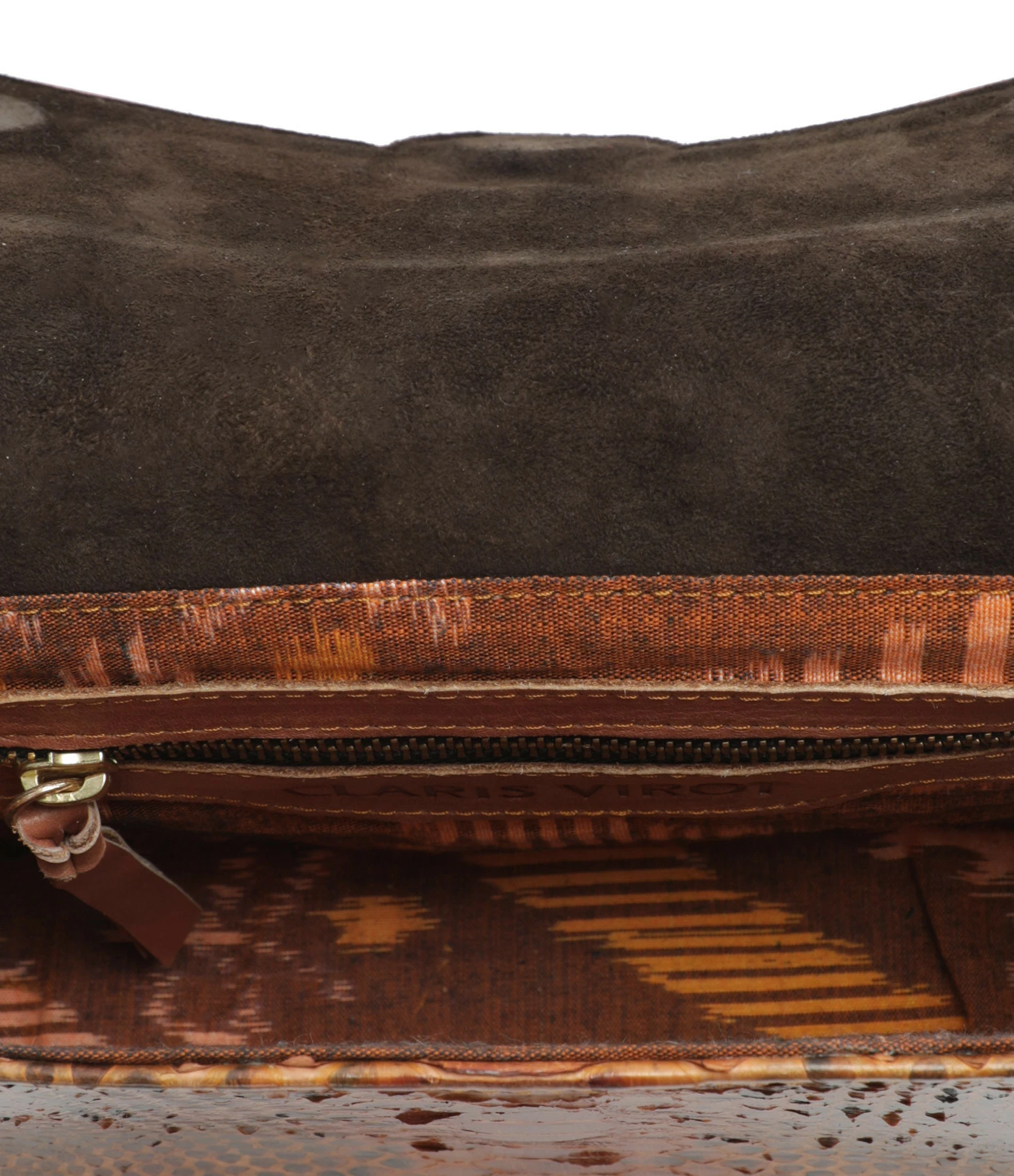 CLARIS VIROT Sac Ava Medium Python Moka Bordeaux 5 CLARIS VIROT Sac Ava Medium Python Moka Bordeaux – Image 3