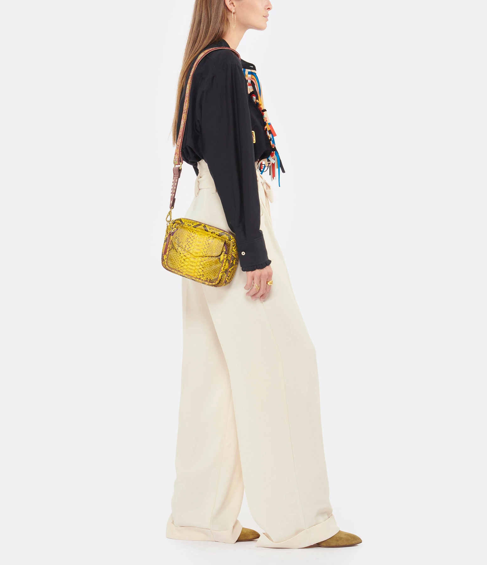 CLARIS VIROT Sac Charly Python Safran 7 CLARIS VIROT Sac Charly Python Safran – Image 5