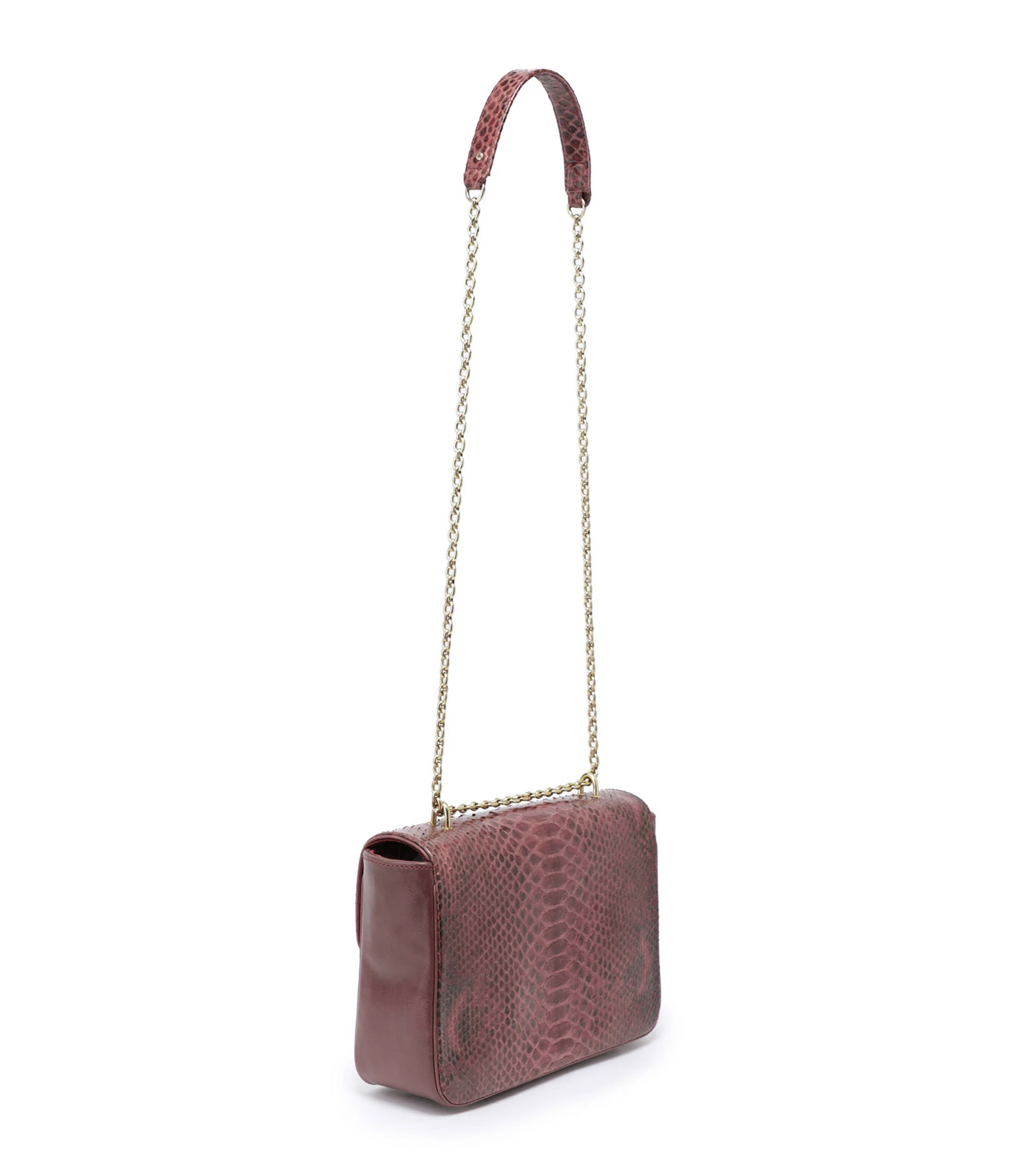 CLARIS VIROT Sac Big Ava Scarabée Python Bordeaux 4 CLARIS VIROT Sac Big Ava Scarabée Python Bordeaux – Image 2