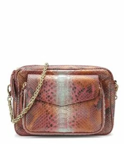 CLARIS VIROT Sac Big Charly Python Cuivre