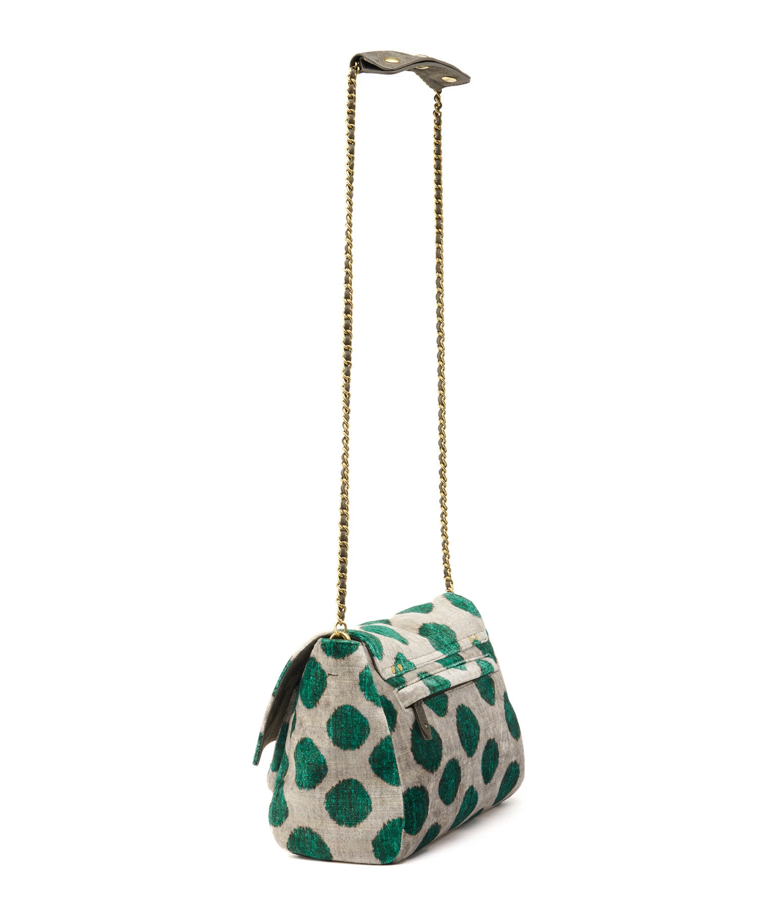 JEROME DREYFUSS Sac Lulu L Velours Imprimé Pois, Capsule Velours 4 JEROME DREYFUSS Sac Lulu L Velours Imprimé Pois, Capsule Velours – Image 2