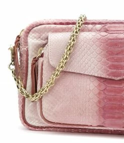 Alternative view of CLARIS VIROT Sac Big Charly Python Bordeaux Délavé