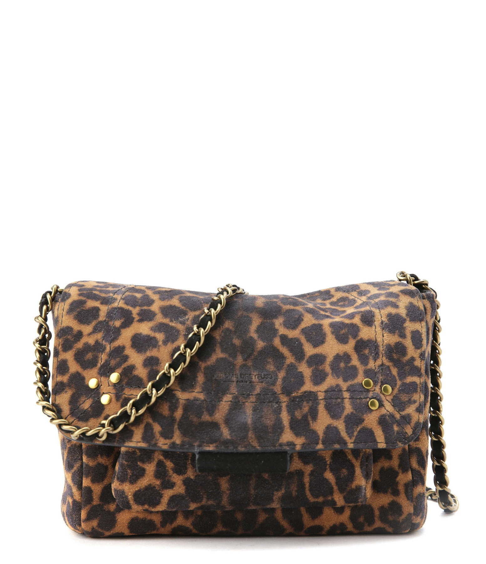 JEROME DREYFUSS Sac Lulu S Cuir Suédé Léopard 3 JEROME DREYFUSS Sac Lulu S Cuir Suédé Léopard