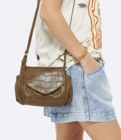 JEROME DREYFUSS Sac Helmut S Cuir Croco Kaki -jerome dreyfuss shop unnamed file 1729