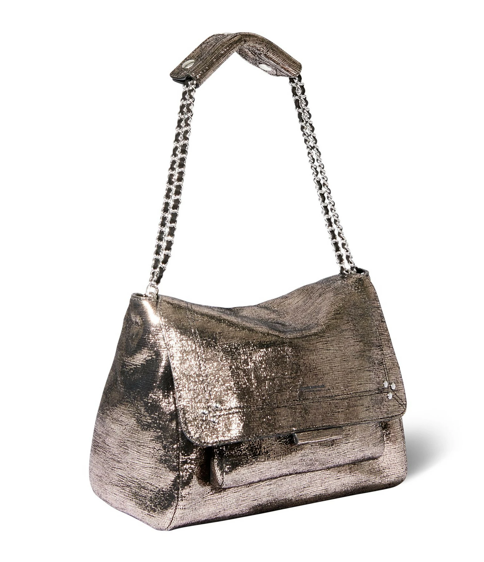 JEROME DREYFUSS Sac Lulu L Cuir Lamé Champa 5 JEROME DREYFUSS Sac Lulu L Cuir Lamé Champa – Image 3