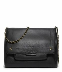 JEROME DREYFUSS Sac Lulu XL Cuir Noir Brass