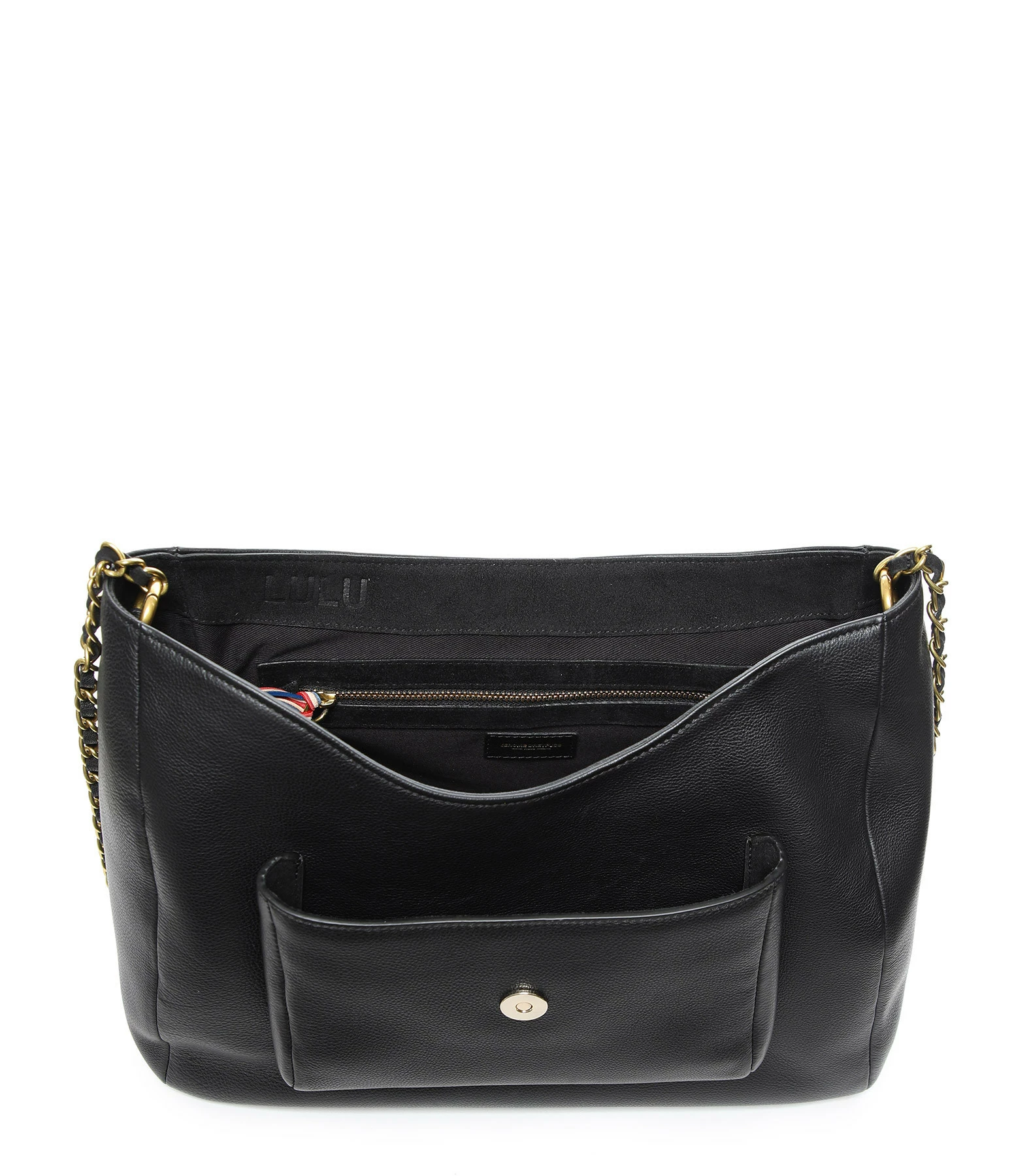 JEROME DREYFUSS Sac Lulu XL Cuir Noir Brass 6 JEROME DREYFUSS Sac Lulu XL Cuir Noir Brass – Image 4