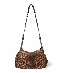 Alternative view of JEROME DREYFUSS Sac Helmut M Cuir Suédé Léopard
