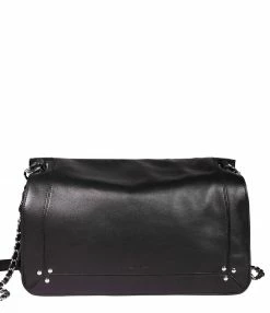 JEROME DREYFUSS Sac Bobi L Cuir Noir Silver