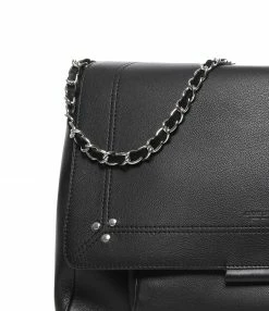 JEROME DREYFUSS Sac Lulu XL Cuir Noir Silver -jerome dreyfuss shop unnamed file 1783