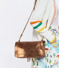 JEROME DREYFUSS Sac Bobi L Cuir Lamé Bronze -jerome dreyfuss shop unnamed file 1790