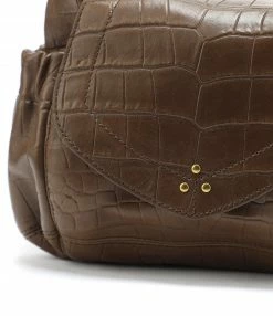 JEROME DREYFUSS Sac Helmut M Cuir Croco Kaki -jerome dreyfuss shop unnamed file 1808