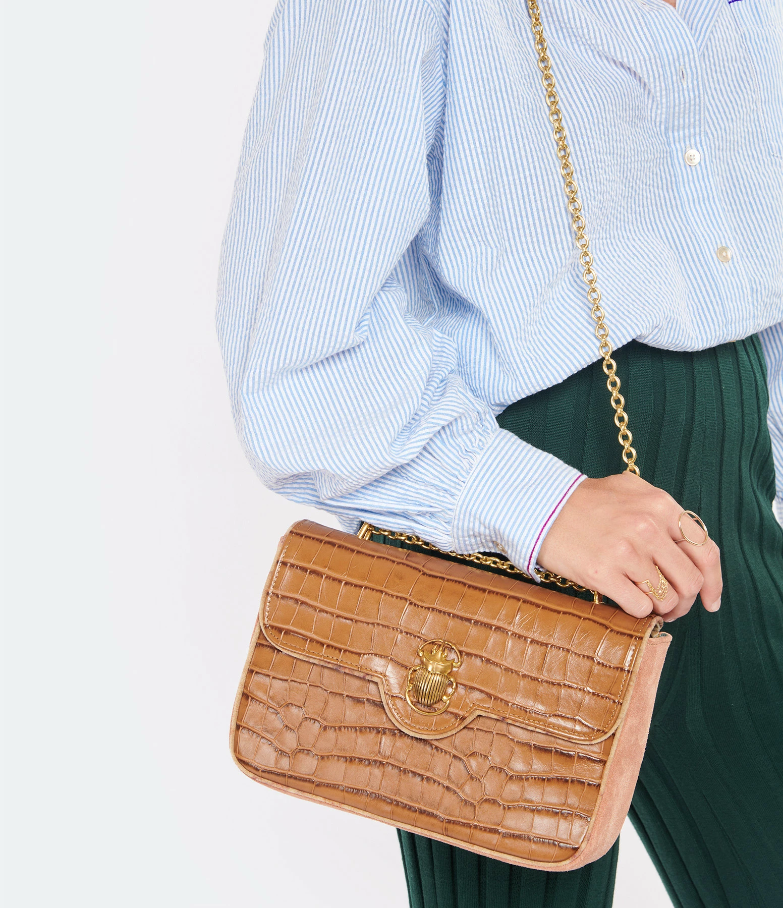 CLARIS VIROT Sac Big Ava Cuir Tabac 6 CLARIS VIROT Sac Big Ava Cuir Tabac – Image 4