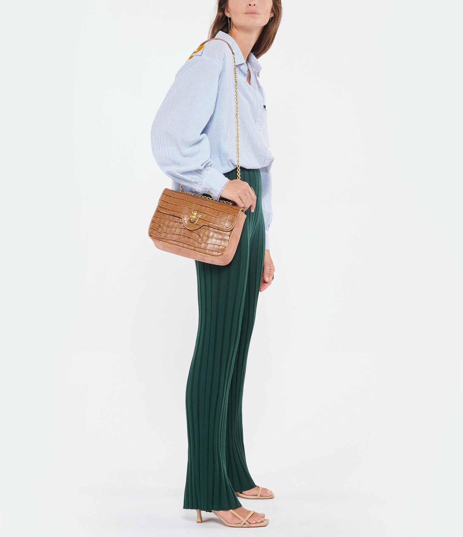 CLARIS VIROT Sac Big Ava Cuir Tabac 7 CLARIS VIROT Sac Big Ava Cuir Tabac – Image 5