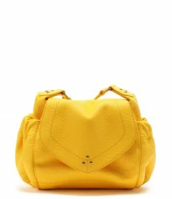 JEROME DREYFUSS Sac Helmut S Cuir Bubble Jaune Tournesol