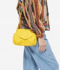 JEROME DREYFUSS Sac Helmut S Cuir Bubble Jaune Tournesol -jerome dreyfuss shop unnamed file 1820