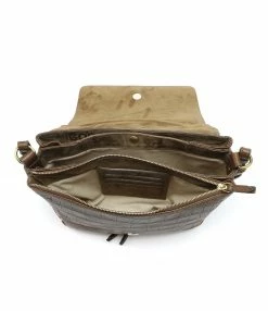 JEROME DREYFUSS Sac Igor Cuir Croco Kaki -jerome dreyfuss shop unnamed file 1824