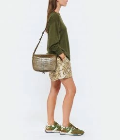 JEROME DREYFUSS Sac Igor Cuir Croco Kaki -jerome dreyfuss shop unnamed file 1827