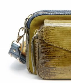 CLARIS VIROT Sac Charly Lézard Python Navy Kaki Moutarde 11 CLARIS VIROT Sac Charly Lézard Python Navy Kaki Moutarde -jerome dreyfuss shop unnamed file 1854