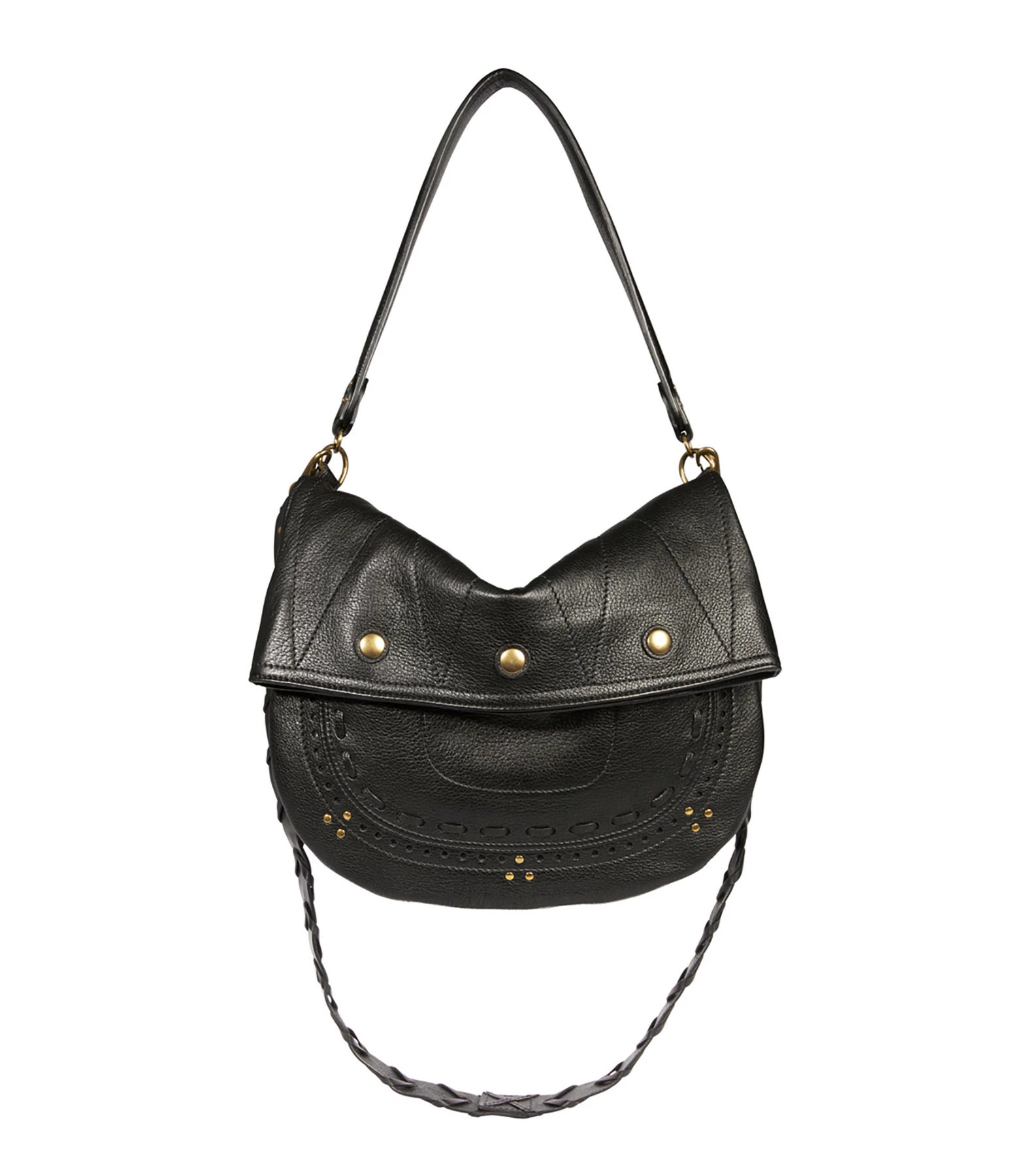 JEROME DREYFUSS Sac Jerry M Cuir Grainé Noir 5 JEROME DREYFUSS Sac Jerry M Cuir Grainé Noir – Image 3