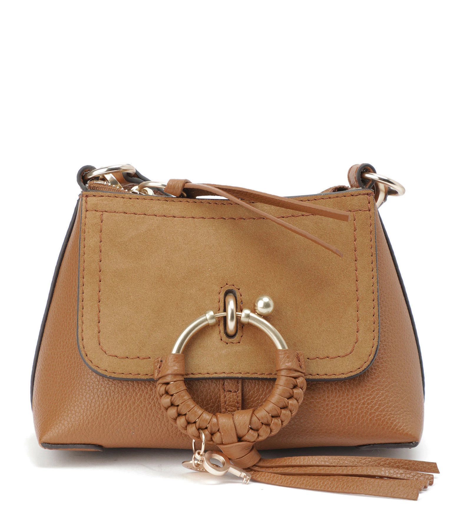 SEE BY CHLOE Sac Joan Mini Double Cuir Caramel 3 SEE BY CHLOE Sac Joan Mini Double Cuir Caramel