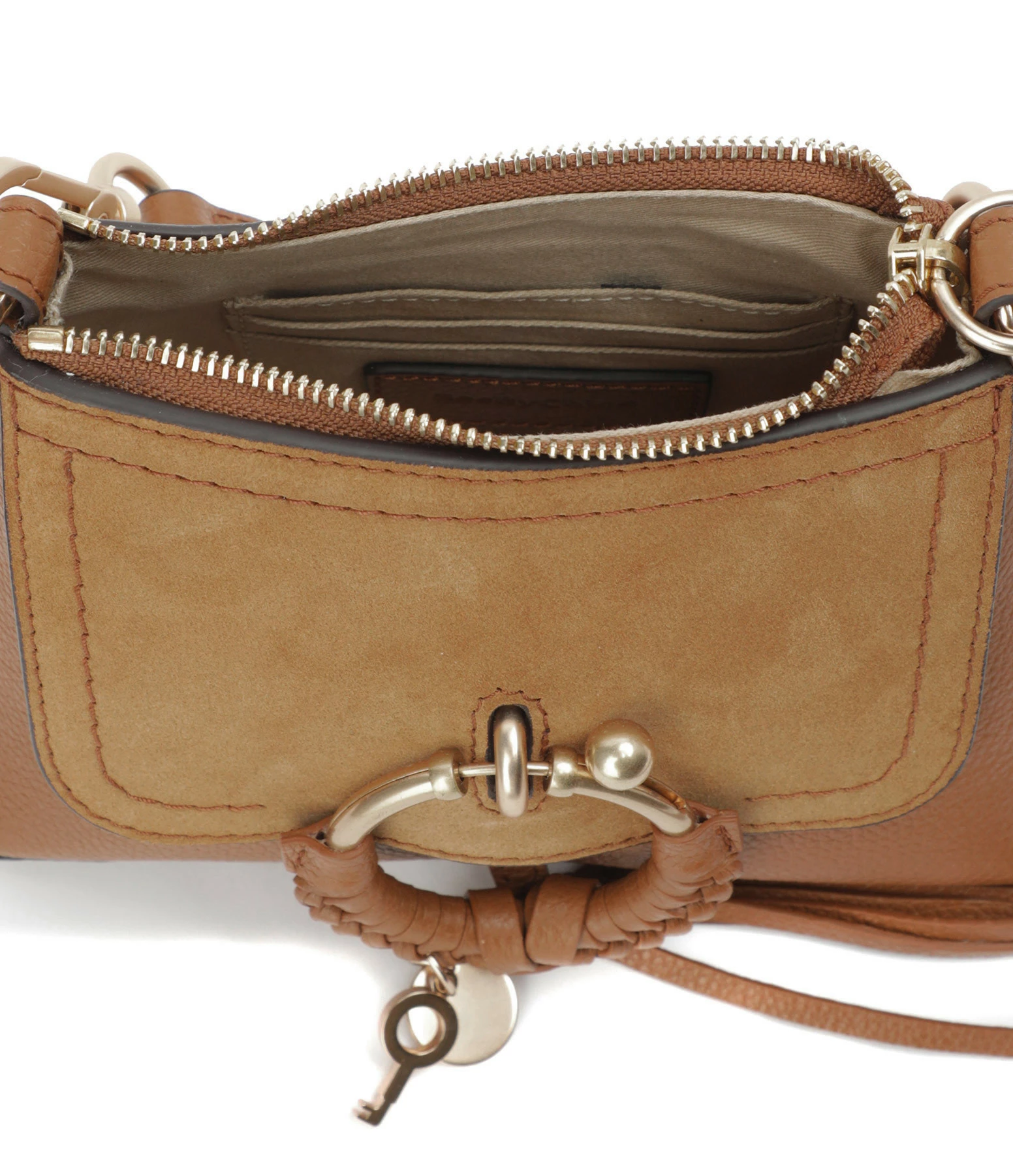 SEE BY CHLOE Sac Joan Mini Double Cuir Caramel 6 SEE BY CHLOE Sac Joan Mini Double Cuir Caramel – Image 4