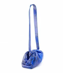 SISTA PARIS Sac Big Uniq Cuir Souple Python Bleu -jerome dreyfuss shop unnamed file 1934