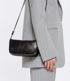 JEROME DREYFUSS Sac Bobi S Cuir Lamé Noir -jerome dreyfuss shop unnamed file 1959
