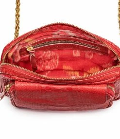 CLARIS VIROT Sac Big Charly Python Rouge -jerome dreyfuss shop unnamed file 1987